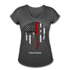 Her Red Line T-Shirt - deep heather