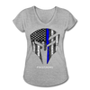 Her Blue Line T-Shirt - heather gray