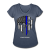 Her Blue Line T-Shirt - navy heather