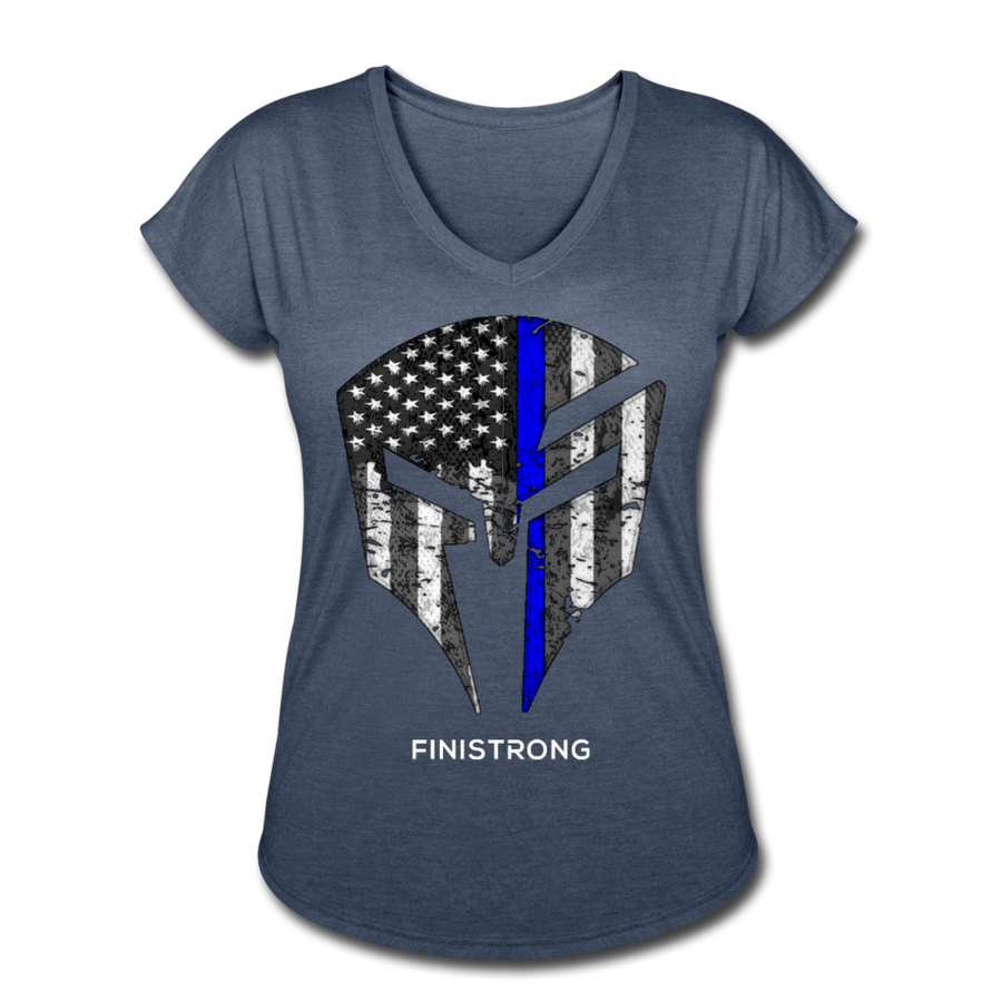 Her Blue Line T-Shirt - black