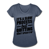 Her Slow Process T-Shirt - navy heather