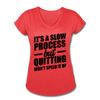 Her Slow Process T-Shirt - heather red