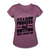 Her Slow Process T-Shirt - heather plum