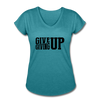 Her Give Up T-Shirt - heather turquoise