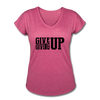 Her Give Up T-Shirt - heather raspberry