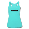 Her Black Patch Tank - turquoise