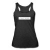 Her White Patch Tank - heather black