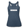 Her White Patch Tank - heather navy