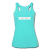 Her White Patch Tank - turquoise