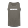 Men’s White Patch Logo Tank - asphalt gray