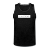 Men’s White Patch Logo Tank - charcoal gray