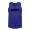 Men’s Black Patch Tank - royal blue