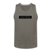 Men’s Black Patch Tank - asphalt gray