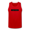 Men’s Black Patch Tank - red